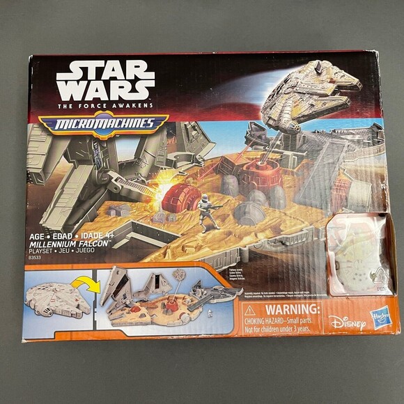 Hasbro Disney Star Wars The Force Awakens Micromachines Mellennium Falcon Toy - Picture 1 of 15